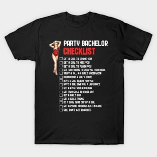 Bachelor Party Checklist T-Shirt